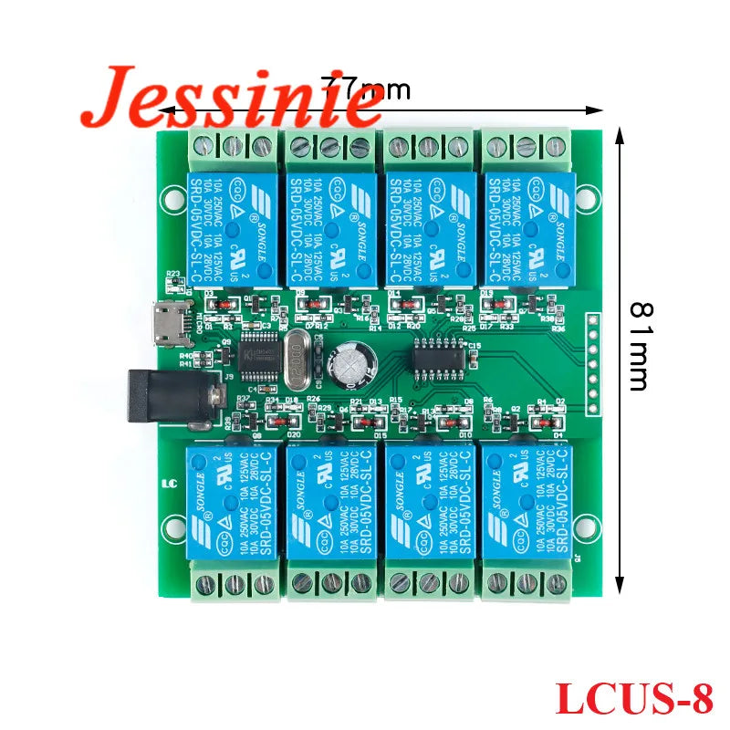 1 2 4 8 Channel LCUS USB Relay Module Intelligent Control Switch For Smart Home Controller LCUS-1 LCUS-2 LCUS-4 LCUS-8 Quake LCUS-8