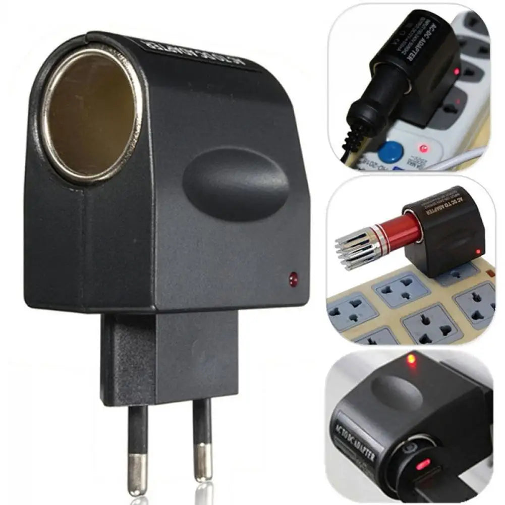EU/US Plug AC to 12V DC Car Cigarettes Lighter Charger Socket Converter AC to DC Adapter Home Car Accessories Quake