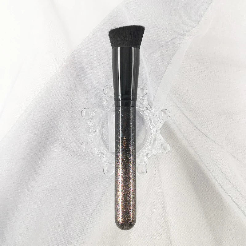 Newest M472SES Black Diamond Angled Flat Liquid Foundation Cosmetic Brush BB Cream Basic Makeup Brushes Glitter Quake