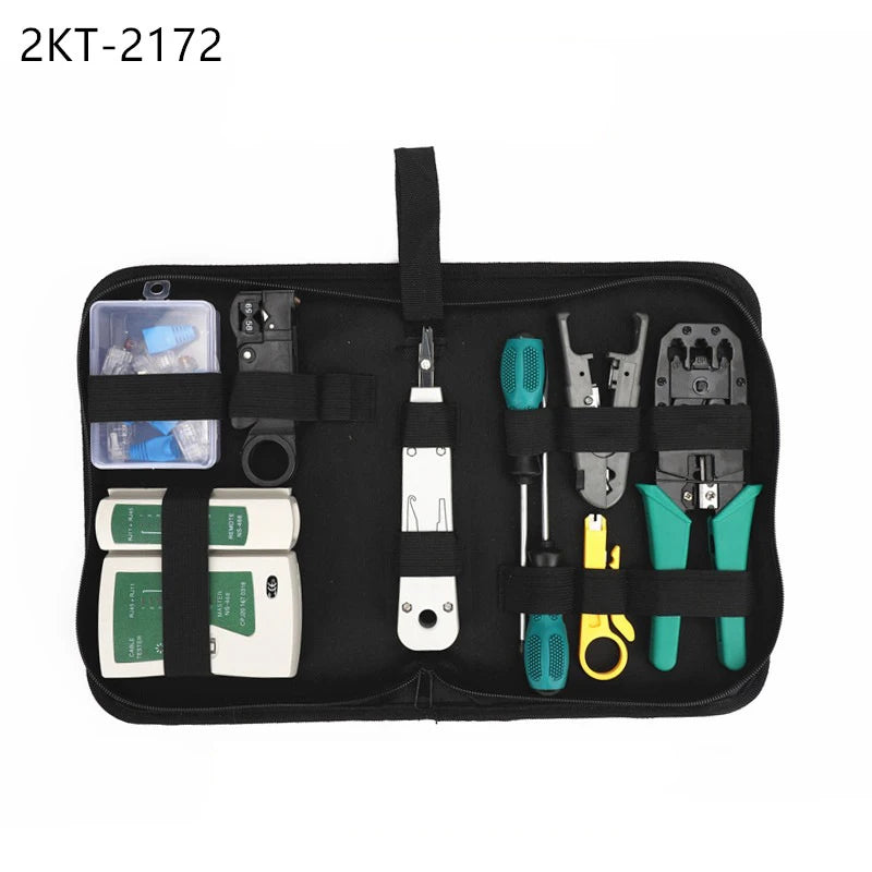 Stripping Crimping Pliers Network Cable Clamp Pliers +Professional Network Cable Tester RJ45 RJ11 RJ12 CAT5 UTP LAN Cable Tester Quake