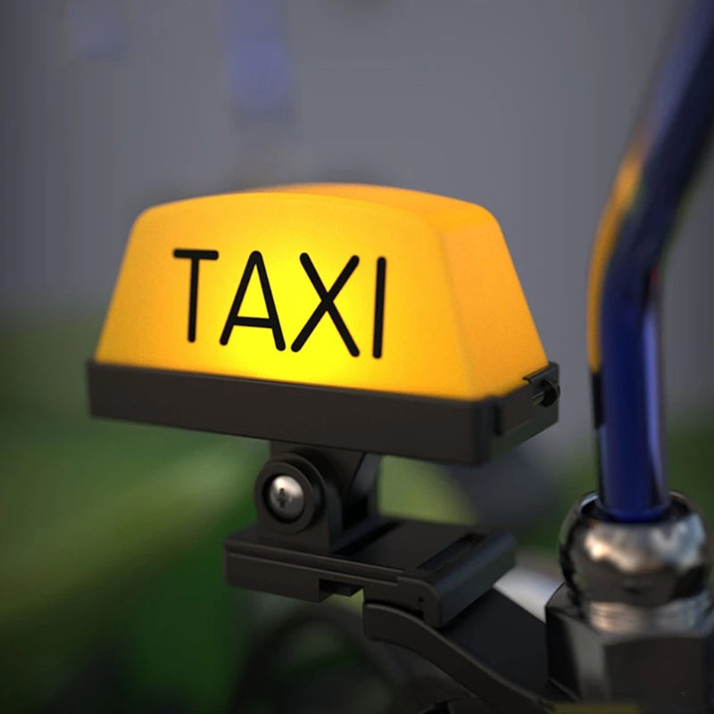 Motorcycle Decoration Modified Light Adjustable Handle Helmet Light USB Rechargable Warning Taxi Box Sign LED Lamp Indicator Quake