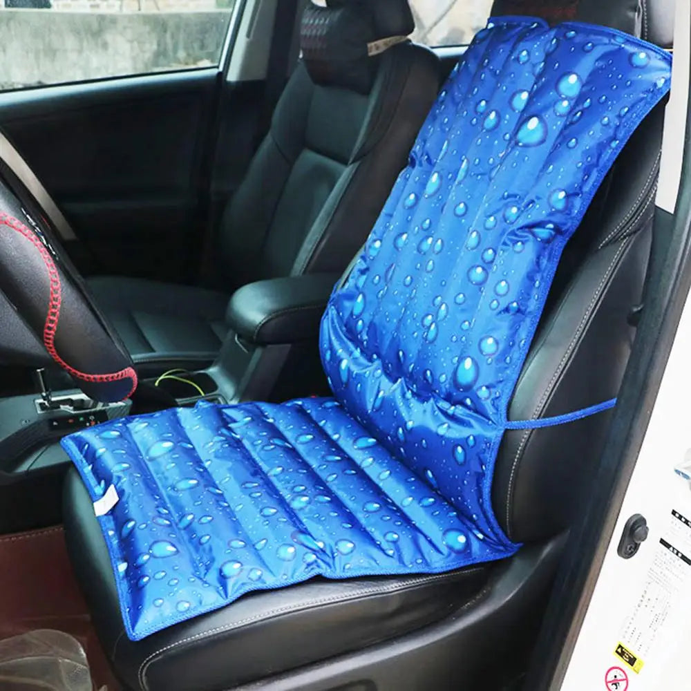 Fashion Summer Car Seat Office Chair Cooling Cushion Water Injection Ice Pad Automobiles Seat Cover Quake