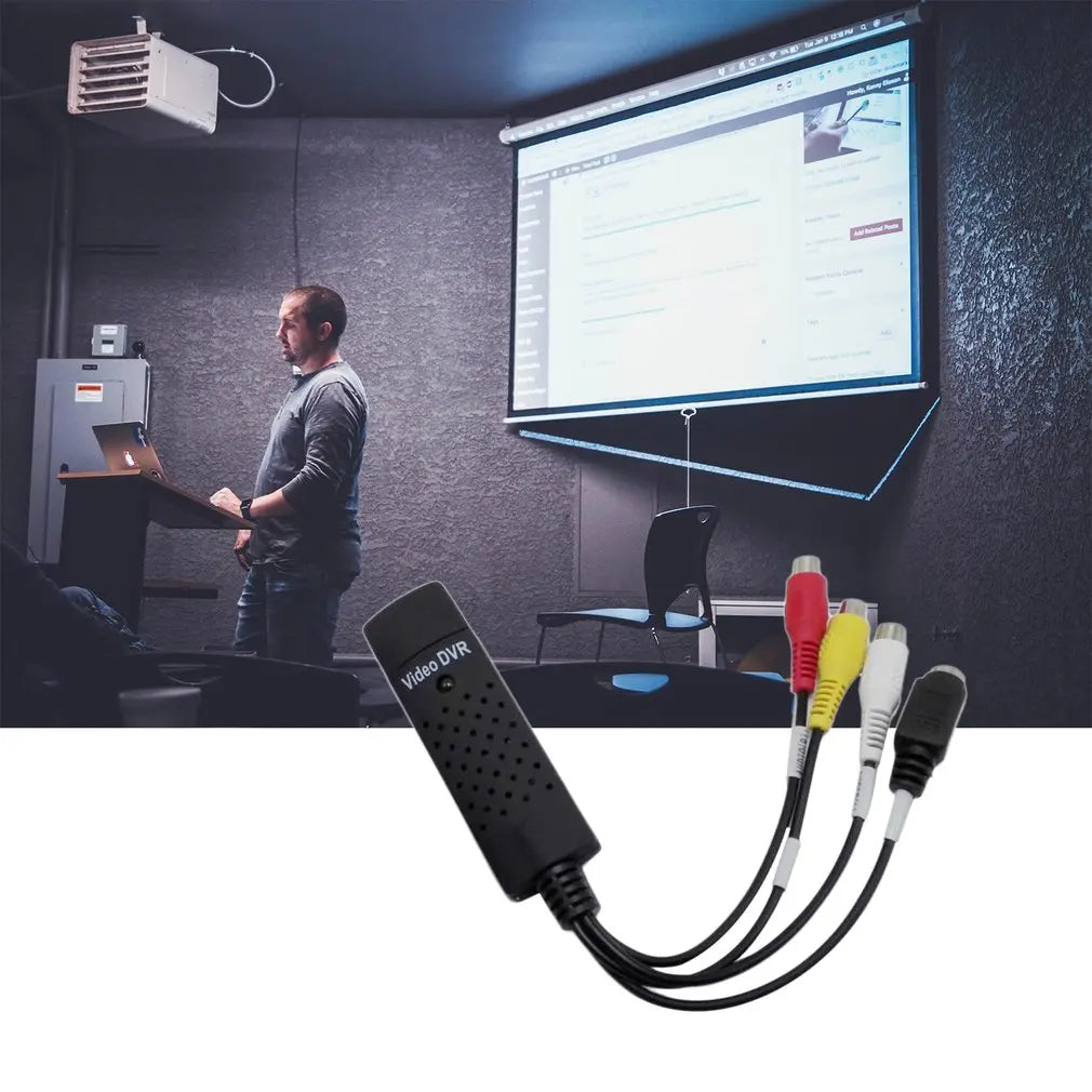 New Arrival USB 2.0 Video Capture Card Converter 4 Channel Video TV DVD VHS Audio Capture Adapter Card TV Video DVR Quake
