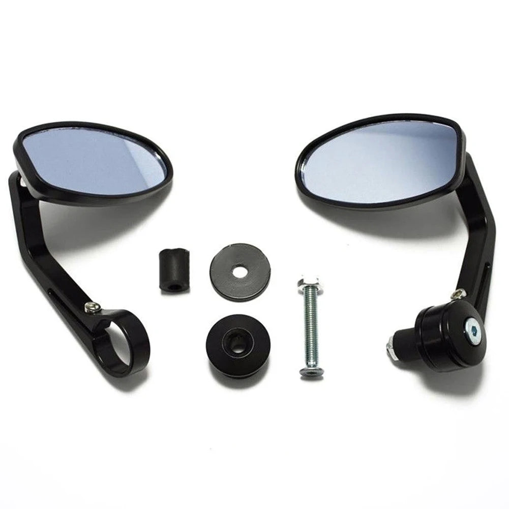 1 Pair Universal Motorcycle Handle Bar End Rearview Side Mirrors Replacement Motorcycle Mirror Quake
