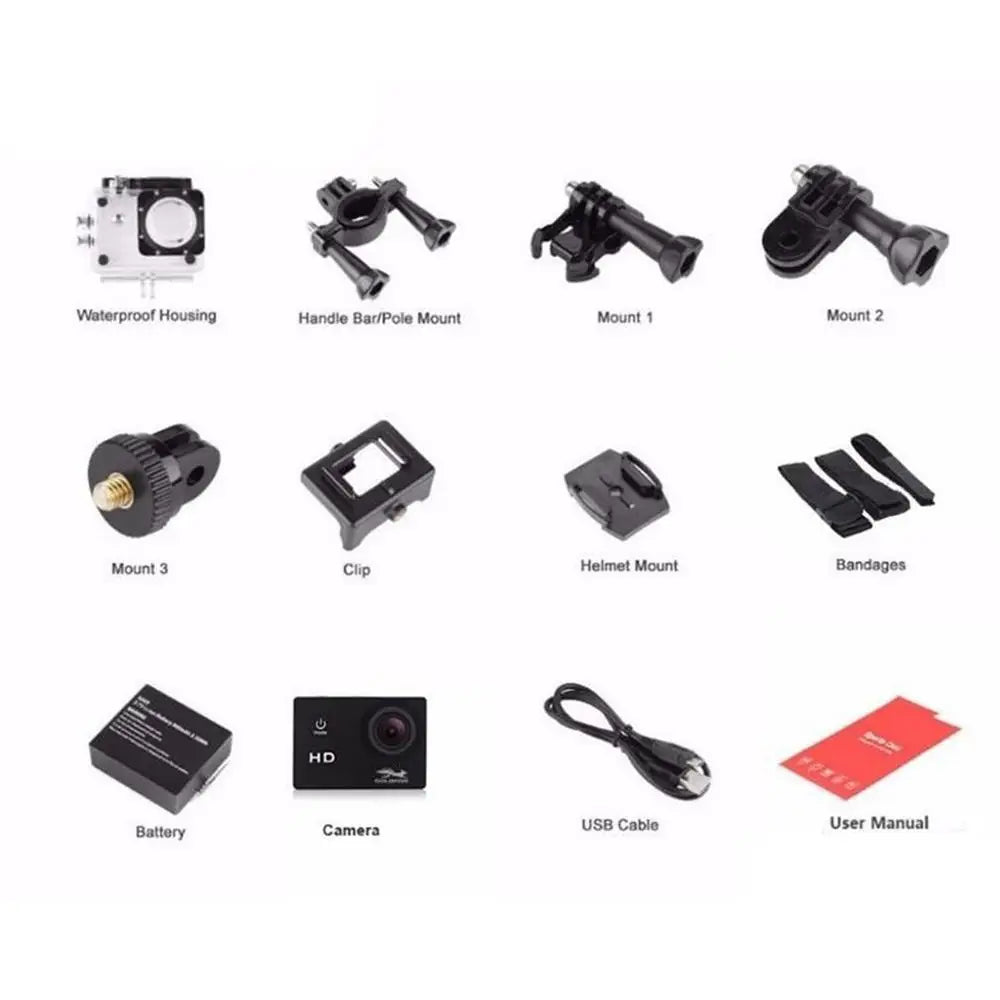 SJ400 1080P HD Shooting Waterproof Digital Video Camera COMS Sensor Wide Angle Lens Camera For Swimming Diving for Drop Shipping Quake