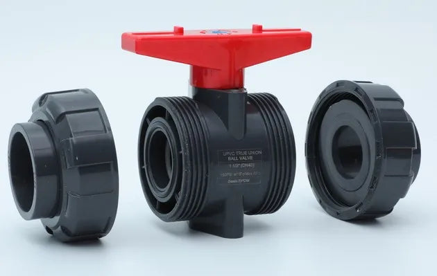 1pc Inner Dia20mm 25mm 32mm 40mm 50mm PVC Ball Valve Union Valve PVC Water Pipe Connector Plumbing Hose Fittings Slip Shut Valve Quake inner 50mm (DN40)