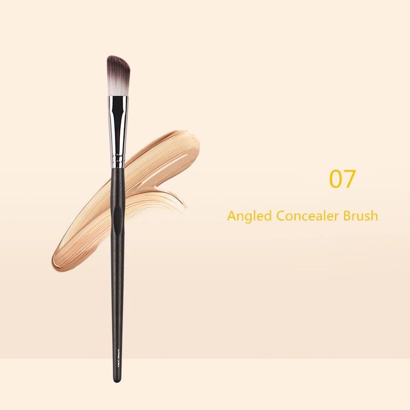 1Pc P-Series #07 Precision Concealer Cream Brush Magic Angled Concealer Makeup Brushes Wet Dry Use for Acne mark dark circle Quake Default Title