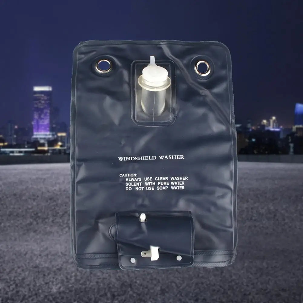 Universal 12V Pump Car Auto Windscreen Washer Bottle Bag Kit Cleaning Window Repair Tool Quake