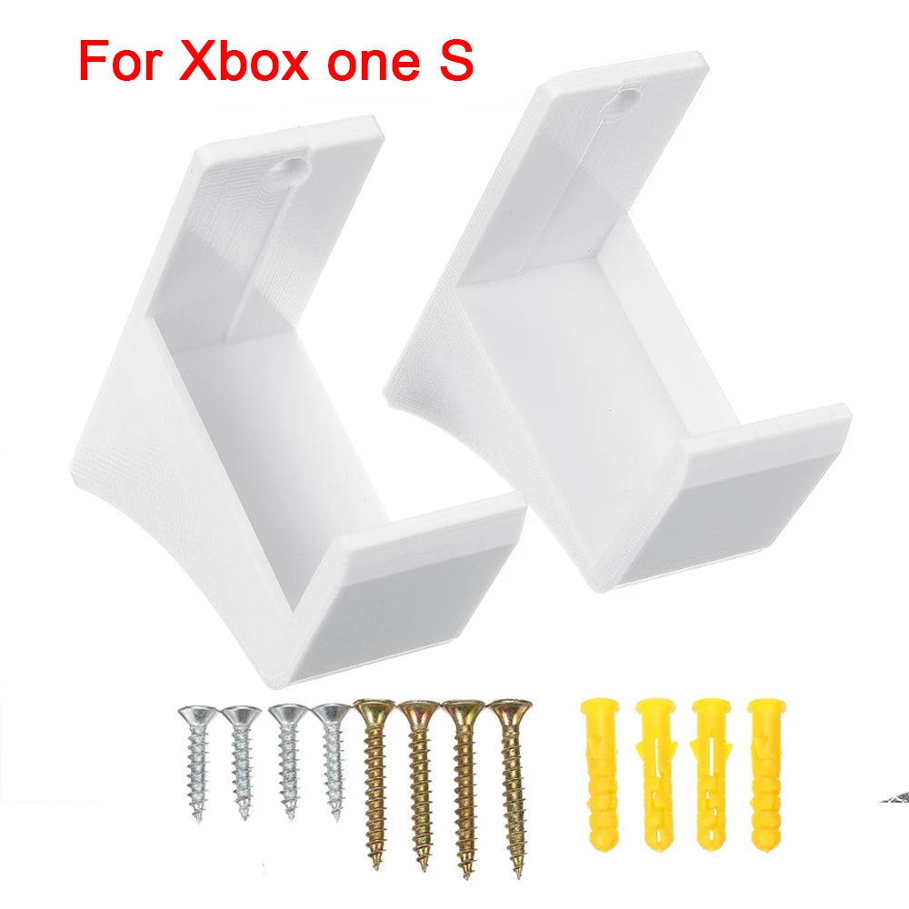 Wall Mount Stand For Microsoft Xbox One S X Console Wall Bracket Holder with Screw for xbox series x accessories Quake White one s China Mainland