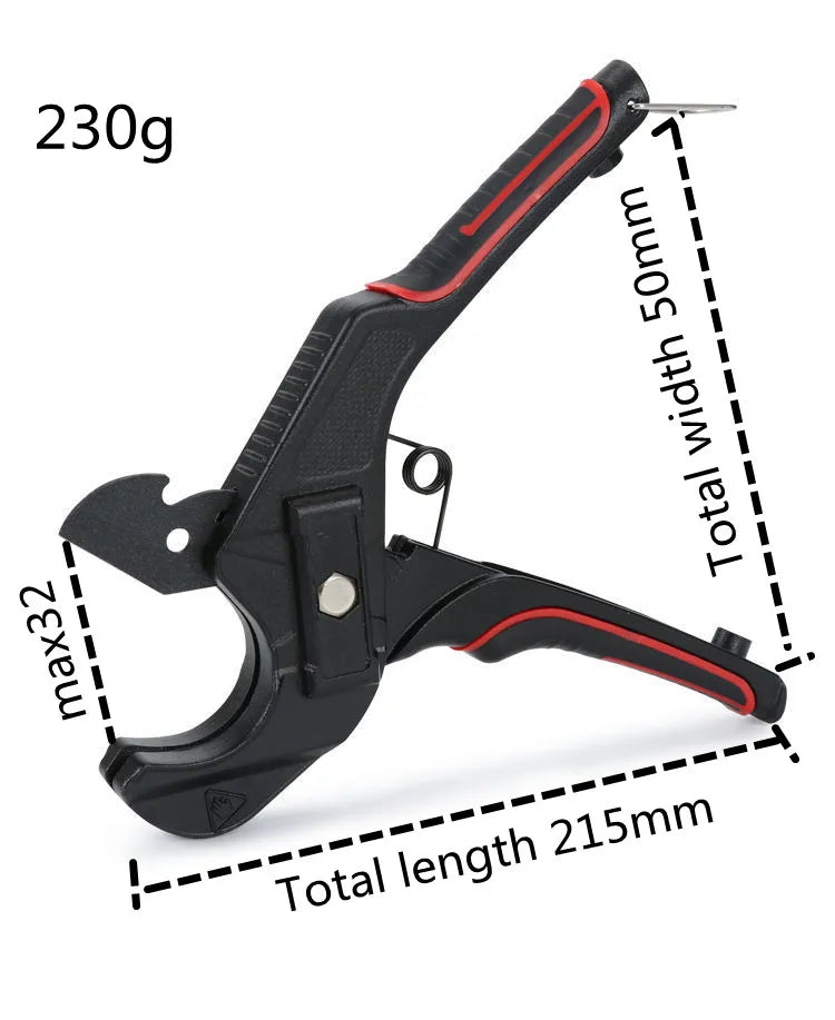 PPR Water Pipe Scissors PVC Pipe Cutter Blade Labor-saving Ratchet Pipe Cutter Line Pipe Cutter Cutting Replaceable Blade Quake indigo