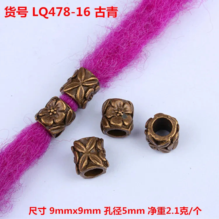 5pcs Dreadlocks Beads Hair Braider Cuffs Rings Hair Pendants Hair Headband Braiders Styling Tool Accessories Quake LQ478-16