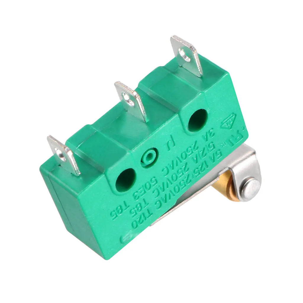 3Pcs KW4-3Z-3 Micro Limit Switch SPDT NO NC 3 Terminals Momentary Hinge Roller Lever Green Microswitch Miniature Micro Switch Quake