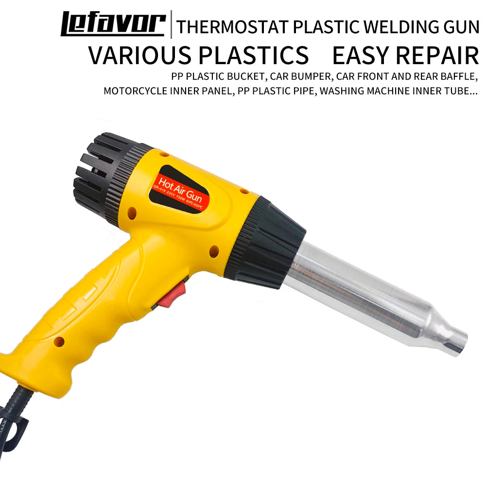 hot air gun Heat Gun Adjustable temperature welding gun Auto plastic pipe welding repair tool 100-600 degrees 750W Quake