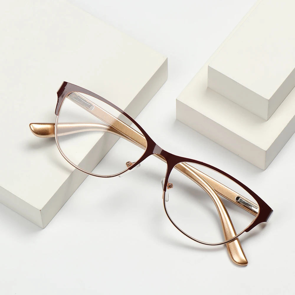 Fashion Classic Metal Reading Glasses for Women Men Presbyopia Eyeglasses Elder Anti-fatigue Optical Eyewear Diopter +1.0~3.5 Quake