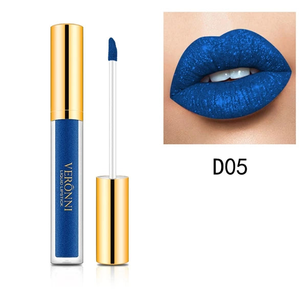 10 Colors Diamond Shimmer Glitter Lip Gloss Waterproof Matte Glitter Liquid Lipstick Diamond Pearl Colour Lip Gloss Sexy Make Up Quake D05