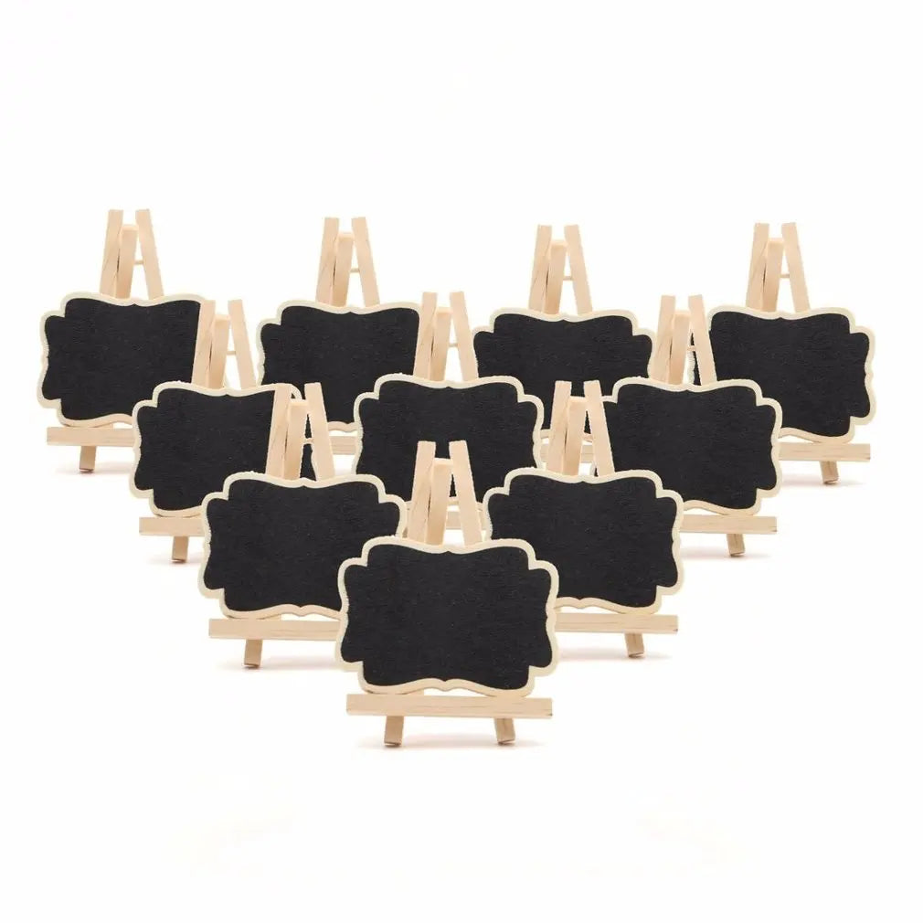 Wooden Blackboard Universal Message Board 10 PCS/Set Mini Chalkboard Portable Wedding Party Decor Decorative Parts Quake
