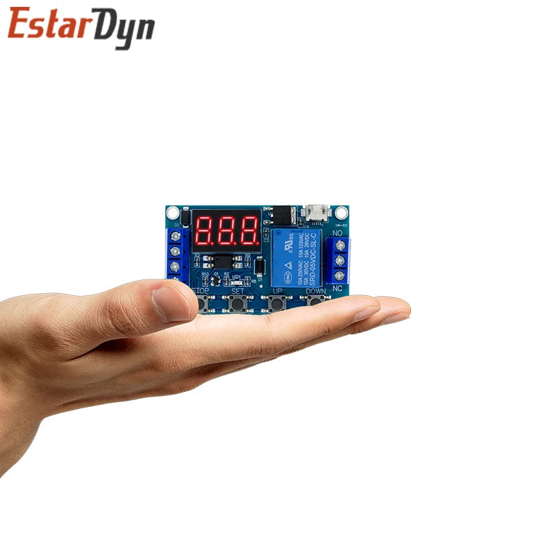 6-30V Relay Module Switch Trigger Time Delay Circuit Timer Cycle Adjustable Trigger OFF / ON Switch Timing Cycle for Quake