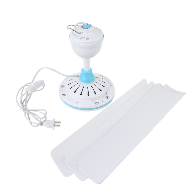 Universal 5W to 30W 15.7” to 47.2” 220V US Plug Silent Ceiling Fan for Dining Room Bedroom Dorm Dormitory K1KF Quake 90cm