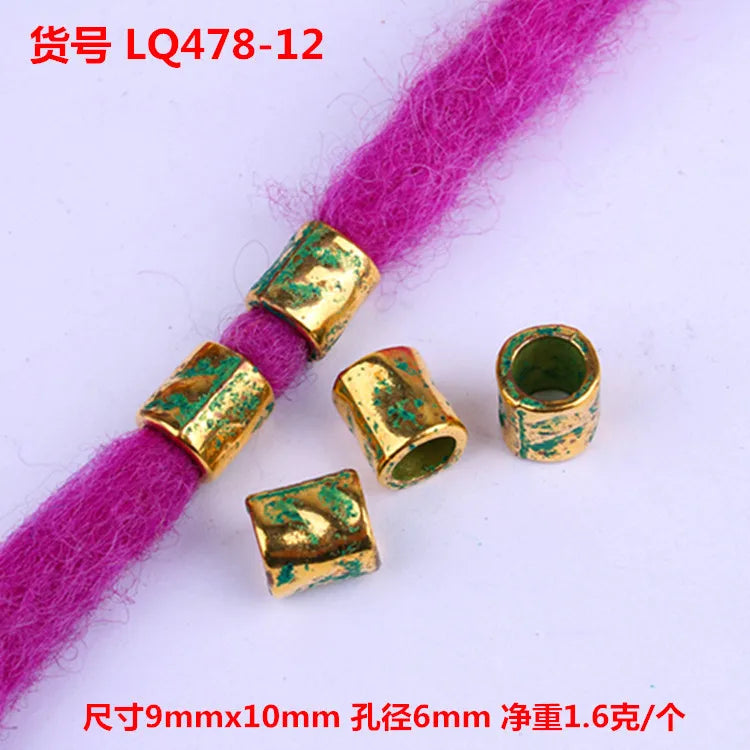 5pcs Dreadlocks Beads Hair Braider Cuffs Rings Hair Pendants Hair Headband Braiders Styling Tool Accessories Quake LQ478-12