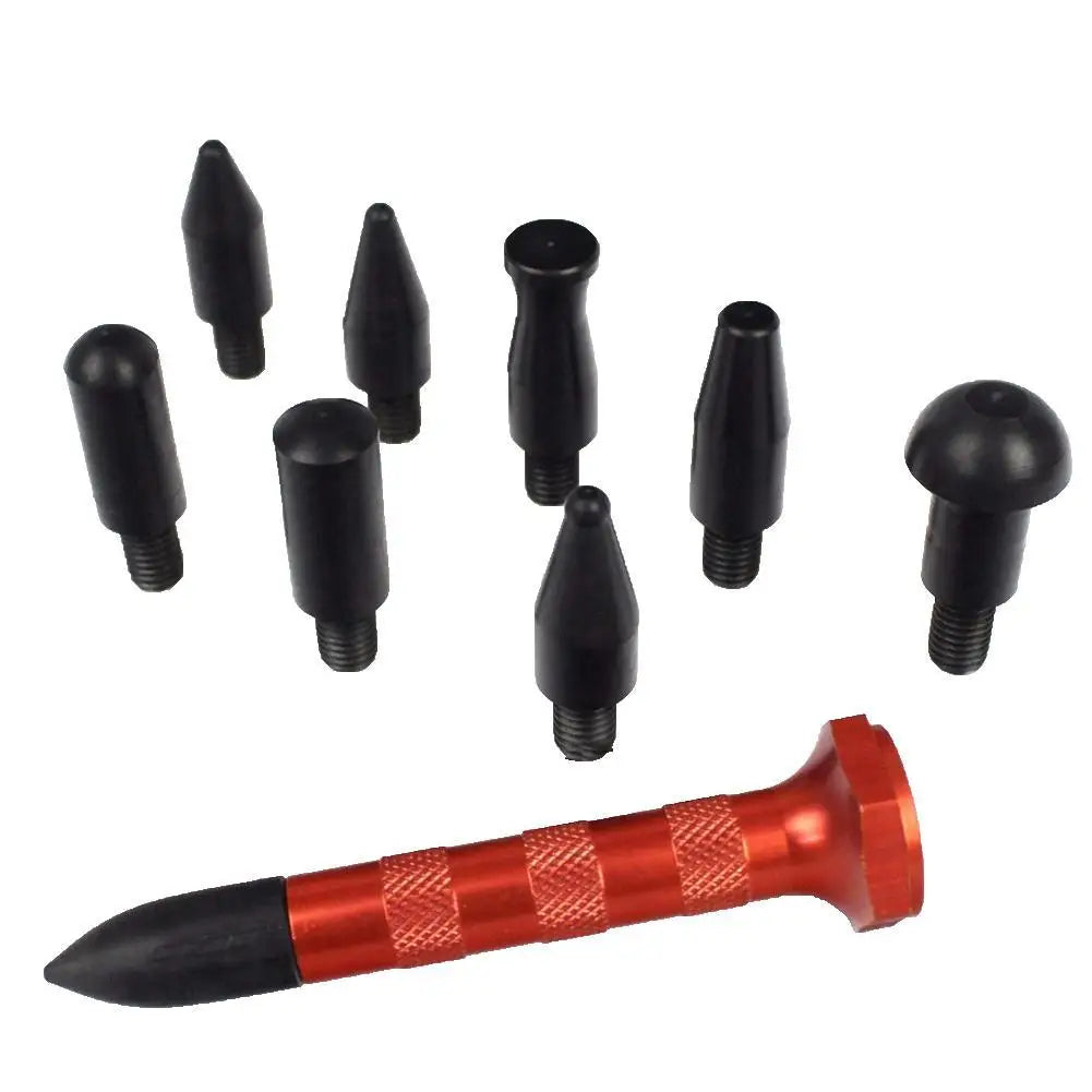 Universal Car Vehicle Body PDR Paintless Hail Dent Repair Hammer Pen Removal Tools Kit Tap Down Head Rubber Hammer Quake 10pcs one set