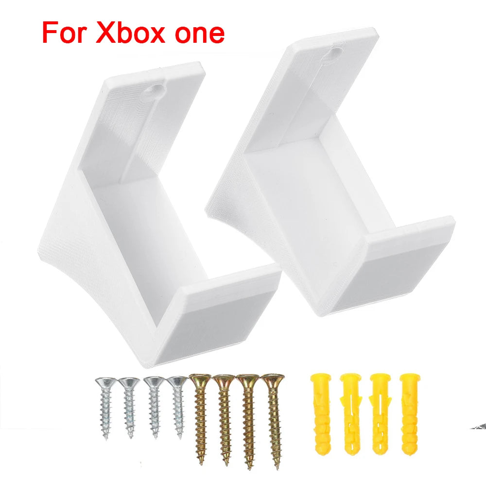 Wall Mount Stand For Microsoft Xbox One S X Console Wall Bracket Holder with Screw for xbox series x accessories Quake White one China Mainland