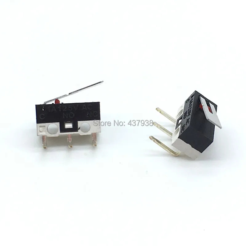 10pcs Limit Switch Push Button Switch 1A 125V AC Mouse Switch 3Pins Micro Switch Quake