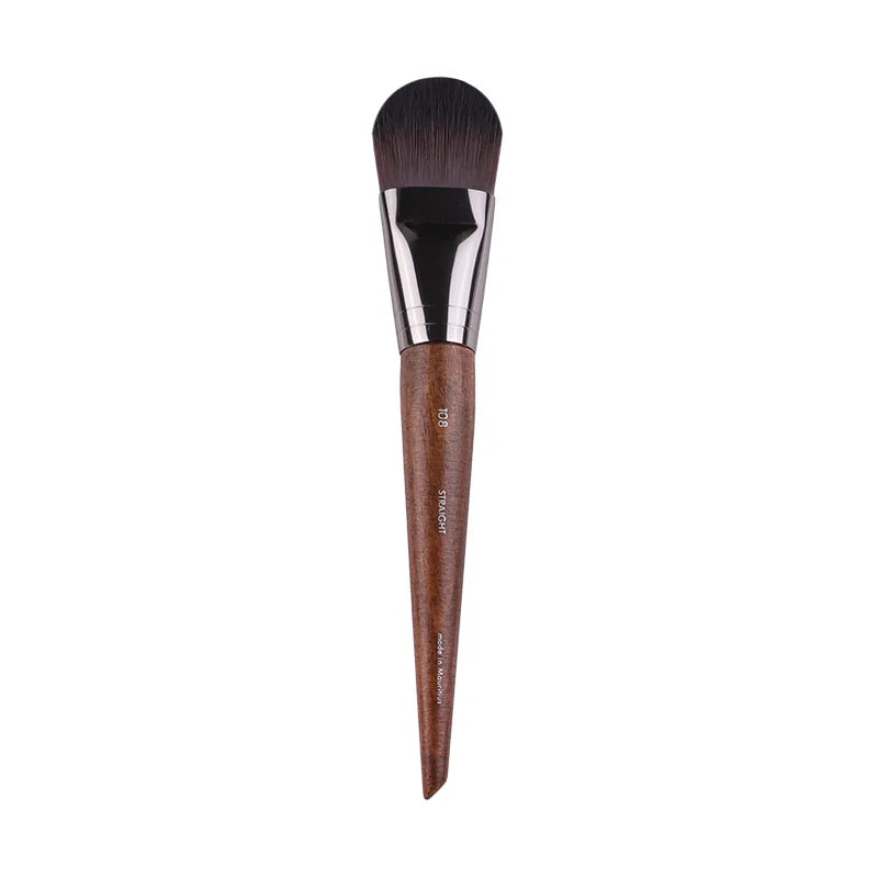 Professional Big Foundation Brush #108 Tongue Shape Straight Flat Liquid Foundation Brush Facial Mask Makeup Brush Quake Default Title