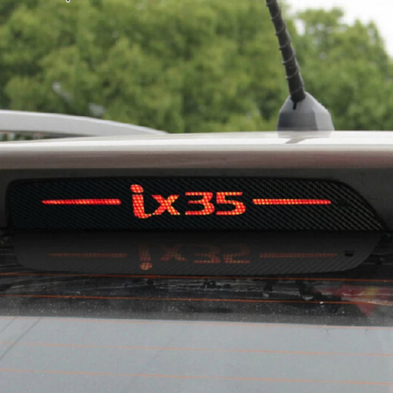 Rear Spoiler Trunk Bumper Brake Light Sticker Carbon Fiber For Hyundai Tucson IX35 H8WE Quake