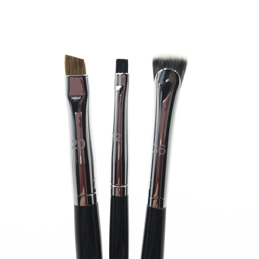 No.32 Flat Head Eyeliner Brush No.20 Bevel Eyebrow Brush No.36 Small Fan Eyelash Brush Eye Professional Brightening Makeup Brush Quake