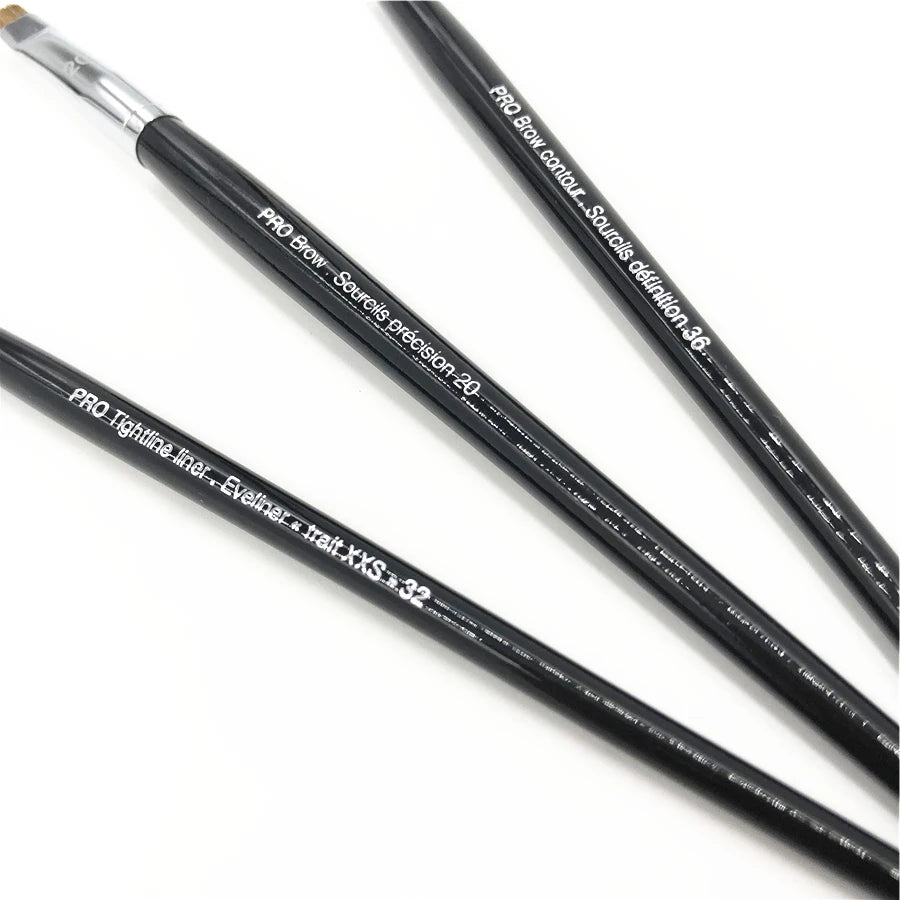 No.32 Flat Head Eyeliner Brush No.20 Bevel Eyebrow Brush No.36 Small Fan Eyelash Brush Eye Professional Brightening Makeup Brush Quake