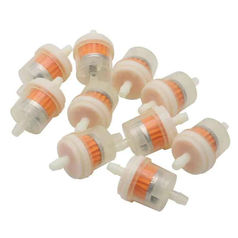 10x 4/25'' 4mm Hose Motorcycle Scooter Filter Clear Inline Gas Fuel New H8WE Quake