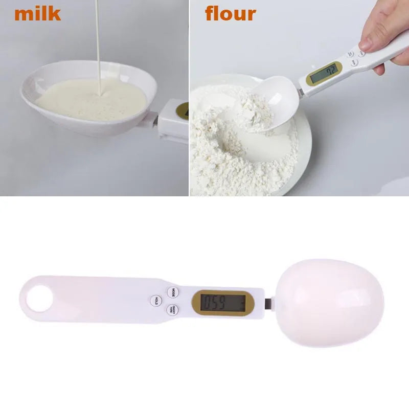 500g/0.1g Digital Scale Electronic Measuring Spoon Scale LCD Display Food Scale Mini Kitchen Tool for Milk Coffee Measuring Quake