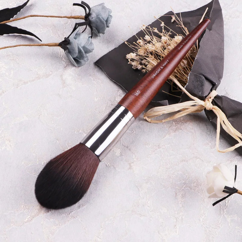 Professional Blush Brush #160 Straight Wavy Flame Shape Tapered Tip Blusher Powder Contour Make up Brush Quake