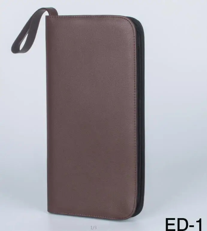 36 Roller Ball Pen / Fountain Pen / Ballpoint Pen Bag Brown Leather Pencil Case Antique Brown Improved New Pencil Bag Quake Q