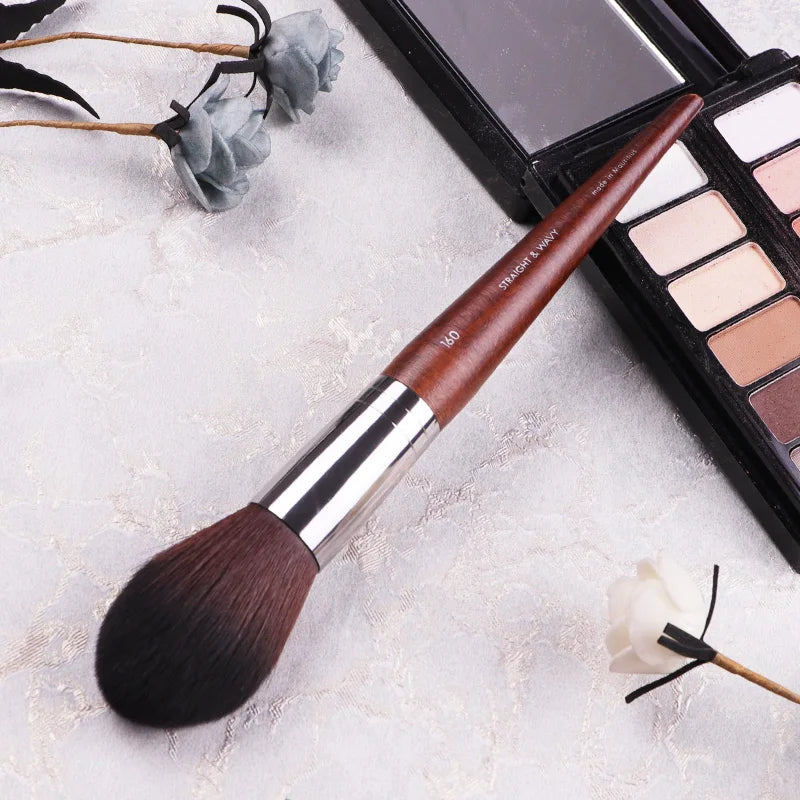 Professional Blush Brush #160 Straight Wavy Flame Shape Tapered Tip Blusher Powder Contour Make up Brush Quake