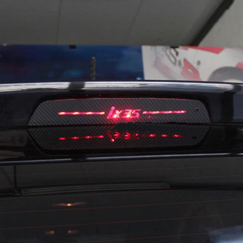 Rear Spoiler Trunk Bumper Brake Light Sticker Carbon Fiber For Hyundai Tucson IX35 H8WE Quake