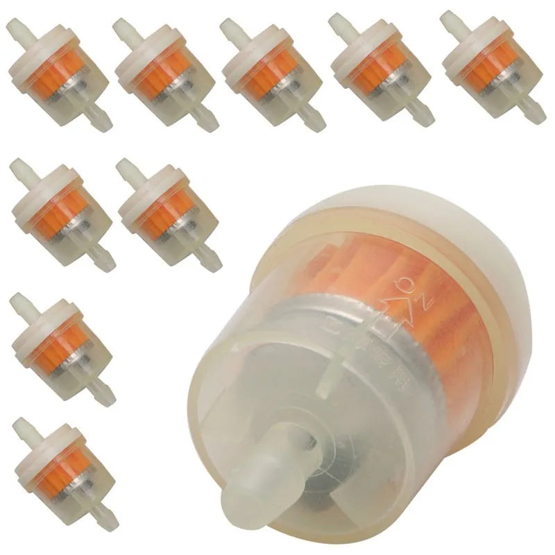 10x 4/25'' 4mm Hose Motorcycle Scooter Filter Clear Inline Gas Fuel New H8WE Quake Default Title