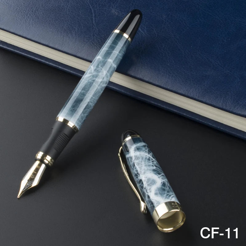 Jinhao X450 Classics Thick Body 1.0 mm Bend Nib Calligraphy Pen High Quality Metal Fountain Pen Luxury Ink Gift Pens for Writing Quake