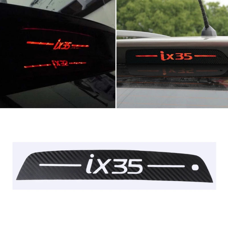 Rear Spoiler Trunk Bumper Brake Light Sticker Carbon Fiber For Hyundai Tucson IX35 H8WE Quake Default Title