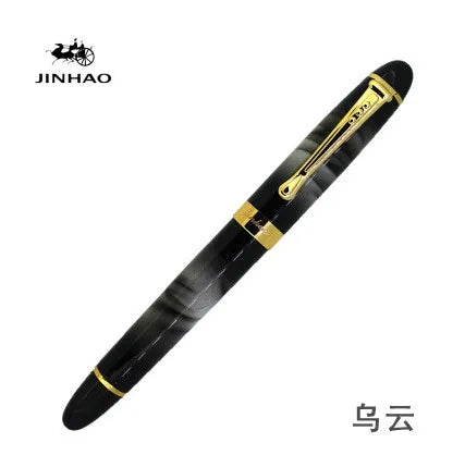 Jinhao X450 Classics Thick Body 1.0 mm Bend Nib Calligraphy Pen High Quality Metal Fountain Pen Luxury Ink Gift Pens for Writing Quake 18 M 0.7MM