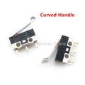 10pcs Limit Switch Push Button Switch 1A 125V AC Mouse Switch 3Pins Micro Switch Quake Curved Handle