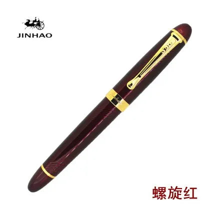 Jinhao X450 Classics Thick Body 1.0 mm Bend Nib Calligraphy Pen High Quality Metal Fountain Pen Luxury Ink Gift Pens for Writing Quake 09 M 0.7MM