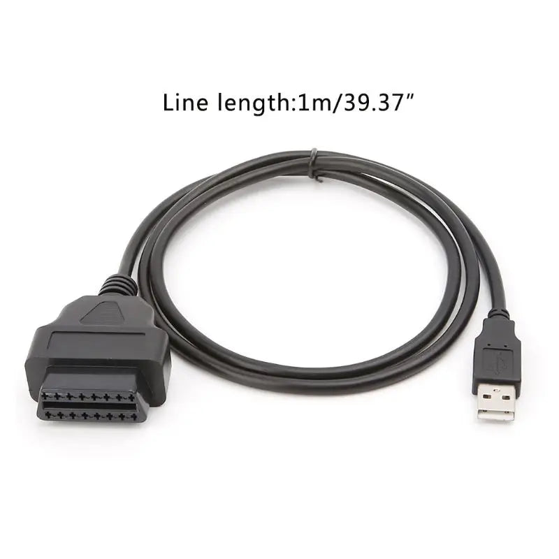 16Pin OBD2 To USB Port Charger Adapter Cable Connector Diagnostic Tool Quake Default Title