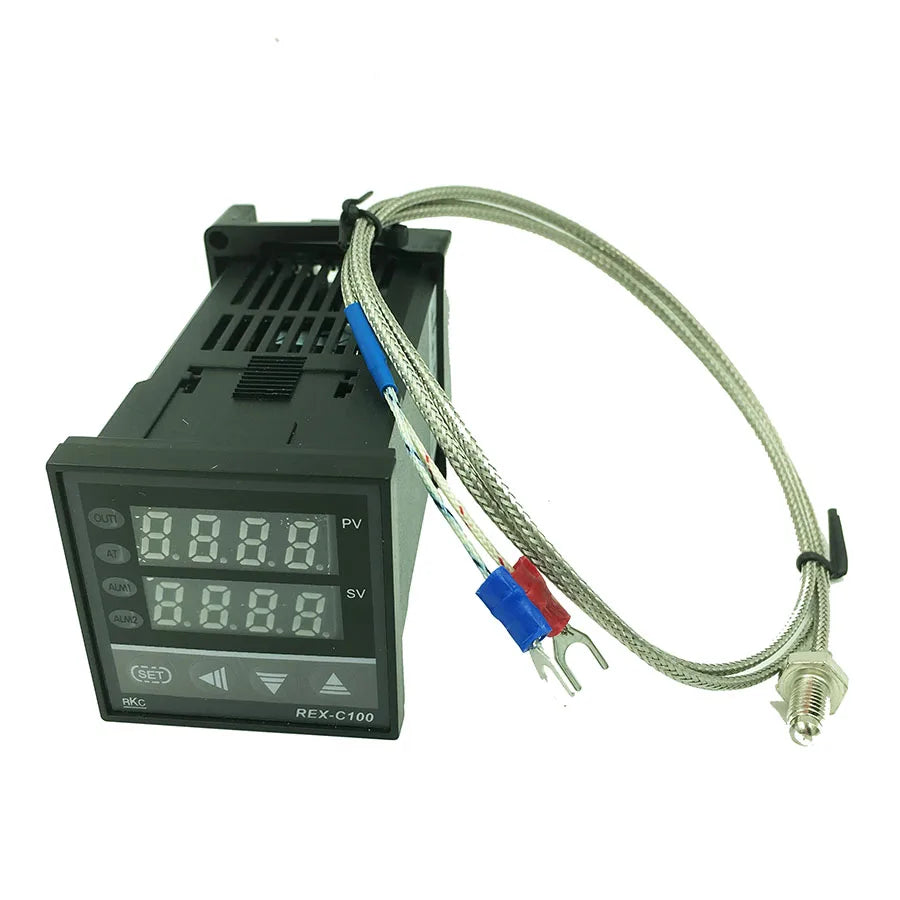 REX-C100 Digital PID Thermostat Temperature Control Controller Relay output 0 to 400C with K-type Thermocouple Probe Sensor Quake