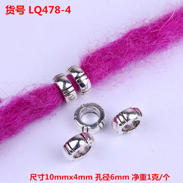 5pcs Dreadlocks Beads Hair Braider Cuffs Rings Hair Pendants Hair Headband Braiders Styling Tool Accessories Quake LQ478-4