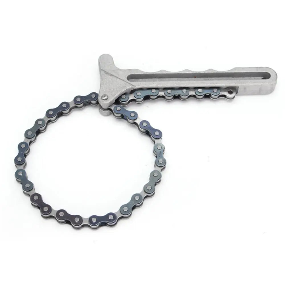 Portable Oil Filter Wrench Aluminum Alloy Handle Chain Oil Filter Wrench Spanner Remover Tool Quake