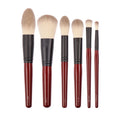 Japanese Brand SP Series Dark Red 6Pcs Makeup Brushes Set Soft Powder Brush Cosmetic Tool Accessiories Quake Default Title