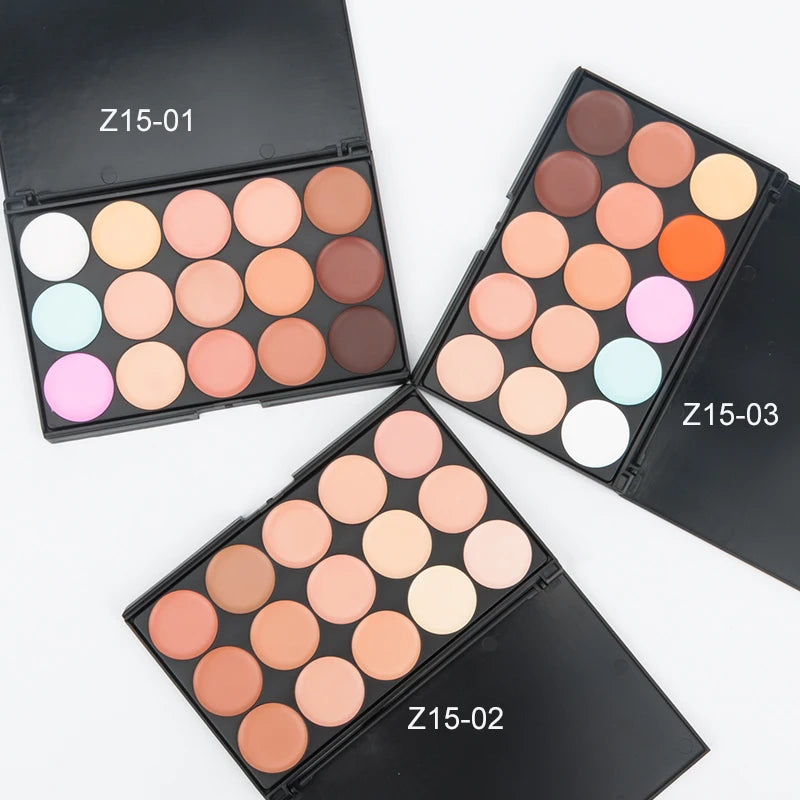 15 Colors Face Concealer Camouflage Cream Contour Palette Maquillaje Profesional Foundation Paleta Concealer Quake