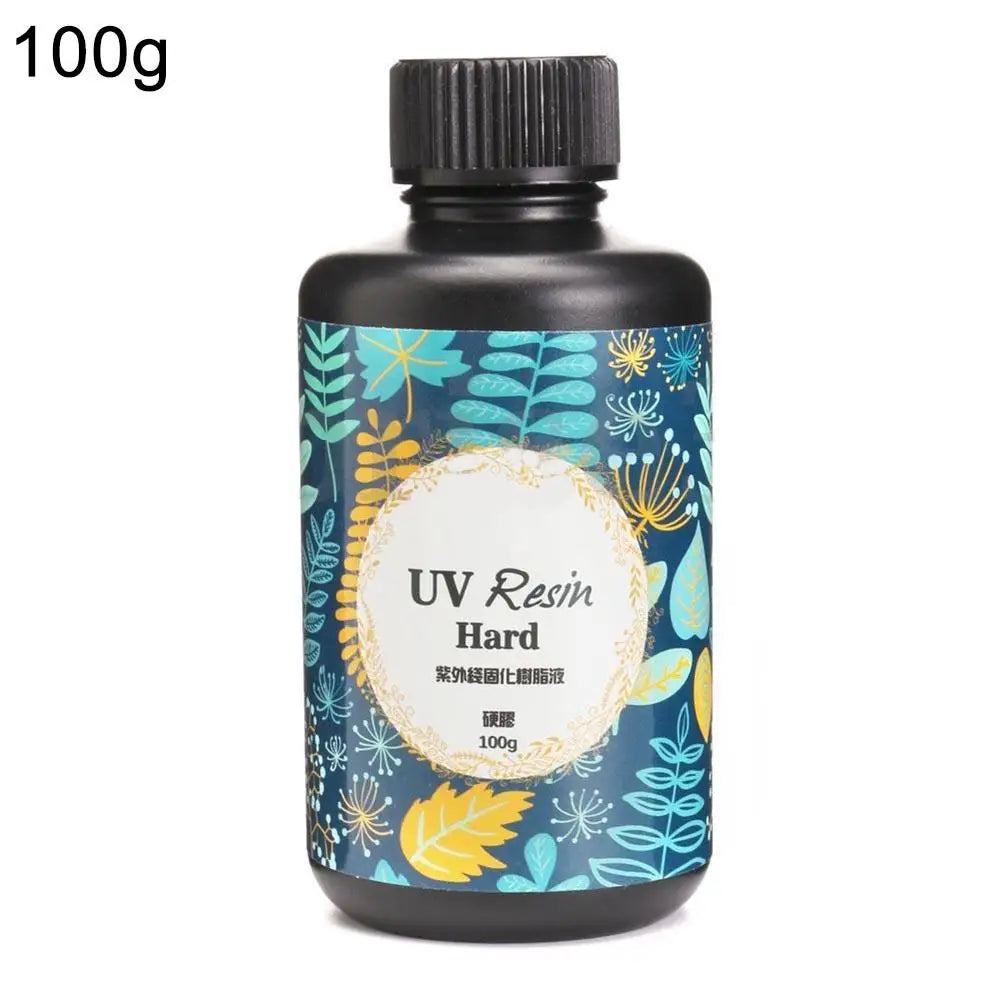 UV Resin Hard Glue Ultraviolet Transparent LED DIY Tools 10/15/25/60/100/200g crystal clear glueResin Glue Quake 100g