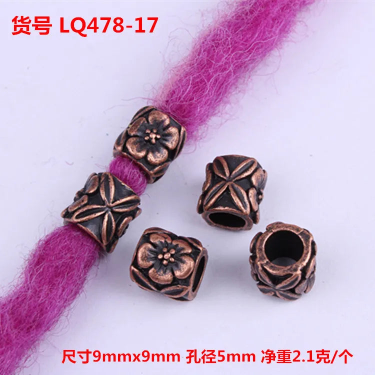 5pcs Dreadlocks Beads Hair Braider Cuffs Rings Hair Pendants Hair Headband Braiders Styling Tool Accessories Quake LQ478-17